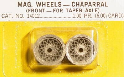 Cox 1/24 Free Wheeling Magnesium Extra Narrow Front Chaparral Wheels #14044 MOC