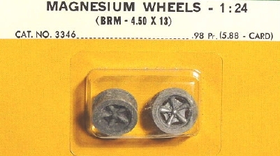Cox 1/24 Free Wheeling Magnesium Extra Narrow Front Chaparral Wheels #14044 MOC